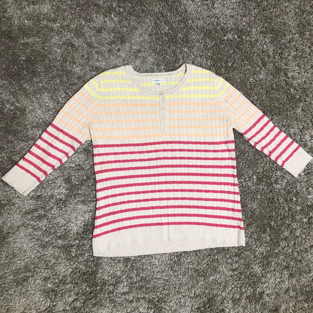 Croft & Barrow 3/4 Sleeve Light Sweater XL